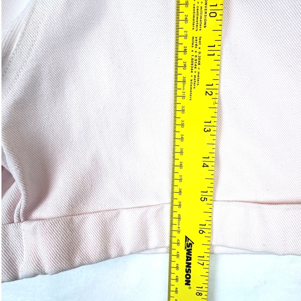 Bill Blass 12 Blush Pink High Rise Cuffed Mom Vintage 90s Designer Denim Shorts - Picture 10 of 13